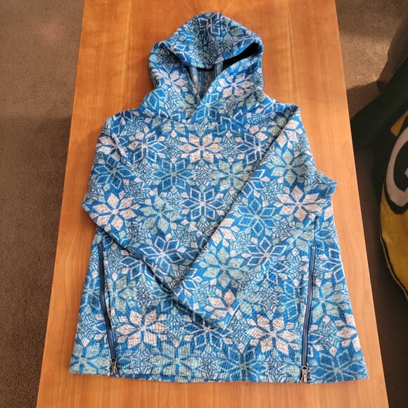 T by Talbots Snowflake Fleece Hoodie - L - Picture 3 of 11
